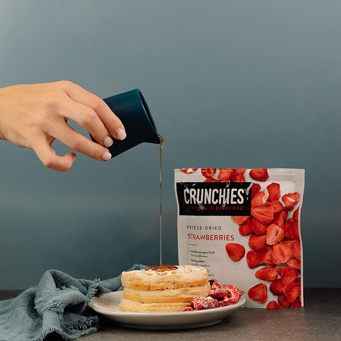 Crunchies Freeze-Dried Fruits 100% All Natural Crispy Fruit Non GMO and Kosher Resealable Freeze Dried Fruit Snack Packs Pack of 6 (Strawberries)