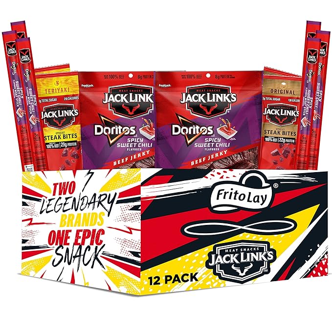 Frito Lay Jack Link's Meats Sampler Variety Pack (Pack of 12)