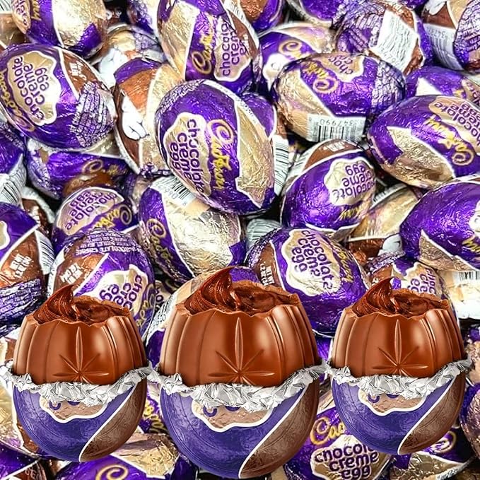 Easter Eggs Milk Chocolate Candy - Chocolate Creme Center - Individually Wrapped - Ideal For Easter Basket Office Candy 48 Eggs 1.2oz