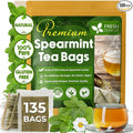 Spearmint Tea Bags 100% Natural &amp Pure Spearmint Leaves. Loose Leaf Spearmint Herbal Tea. Spearmint Leaf Tea. No Sugar No Caffeine No Gluten Vegan.