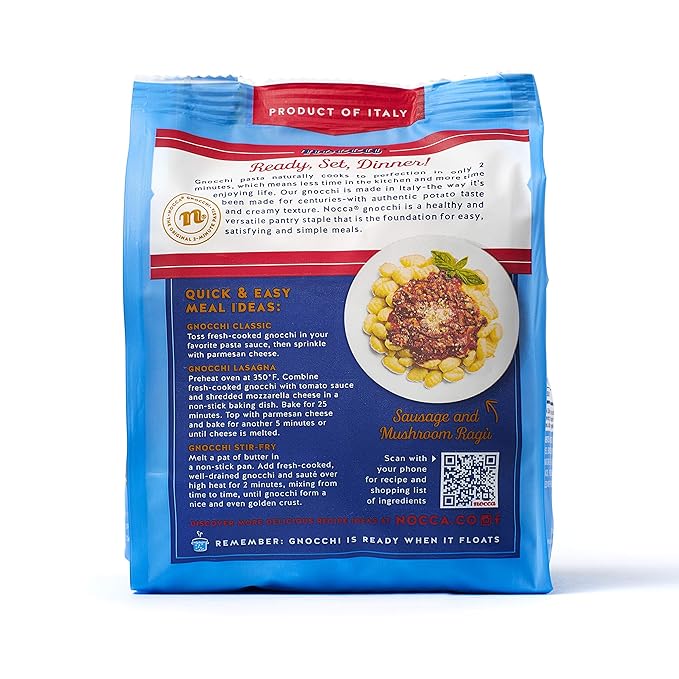 Nocca Gnocchi Potato Dumplings (Original Gluten Free Pack of 3)