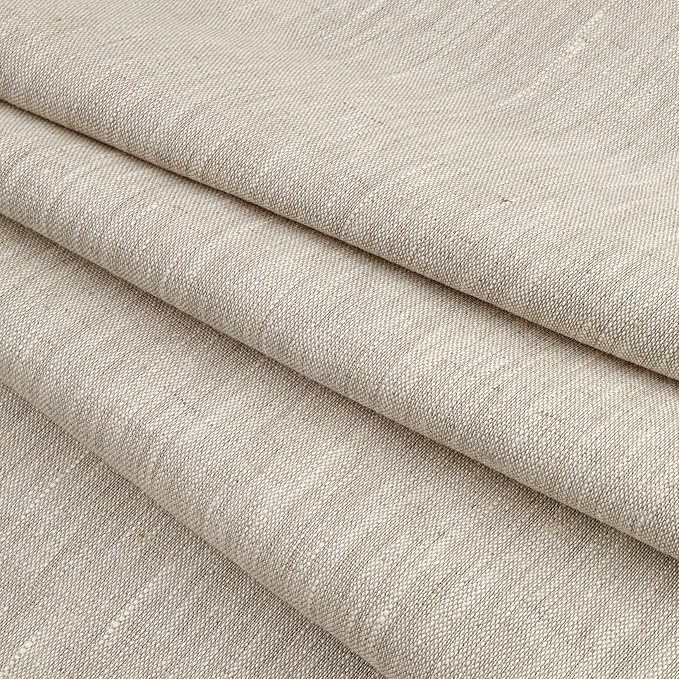 Noveltex Fabrics European 100% Washed Slub Linen Fabric Oatmeal