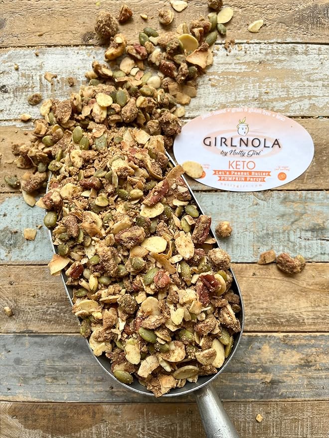 Low Sugar Low Carb Granola Cereal | Peanut Butter PUMPKIN Party | 6 Pack | Nutty Girl Keto Girlnola®