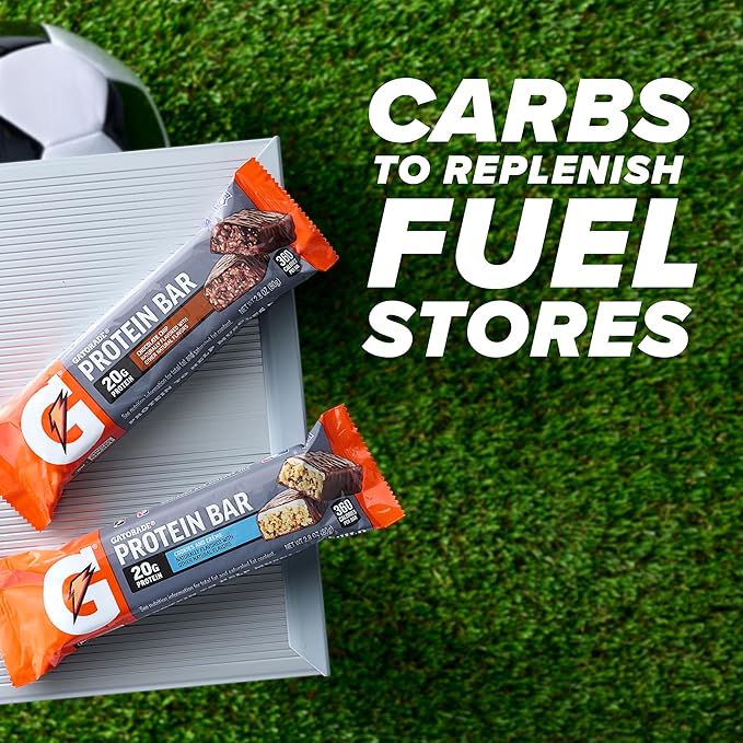 Gatorade Whey Protein Recover Bars Chocolate Chip 2.8 ounce(Pack of 12)