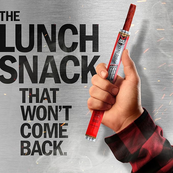 Jack Link's Original Zero Sugar Beef Sticks - 0.92 oz Meat Sticks - Ready to Eat Protein Snacks - 5g Protein per Serving - Made with 100% Real Beef(Pack of 40)