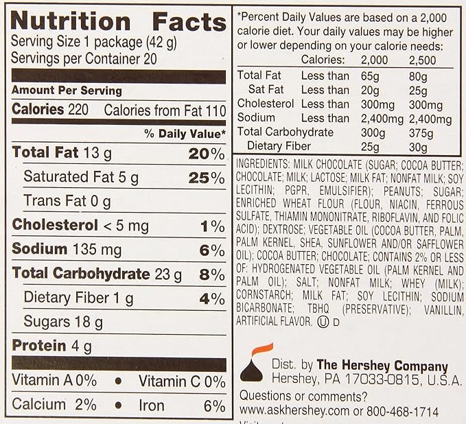 REESE'S Peanut Butter Candy Sticks 1.5 Ounce (Pack of 20)