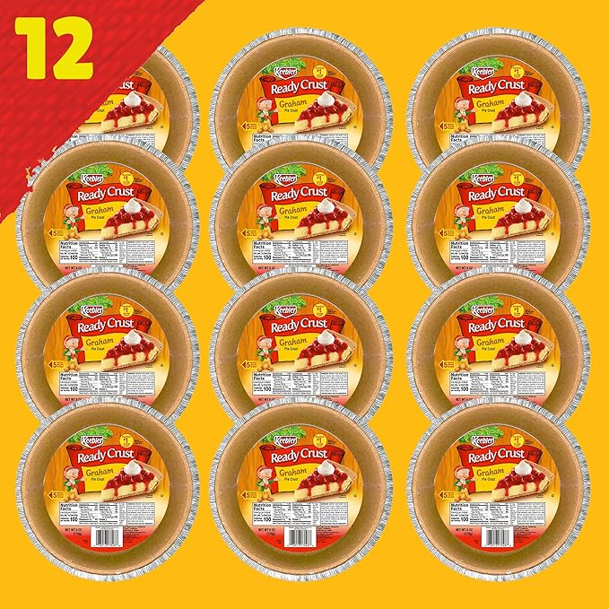 Keebler Ready Crust 9-Inch Graham Cracker Pie Crusts Premade Pie Crusts For Baking And No-Bake 12 ct