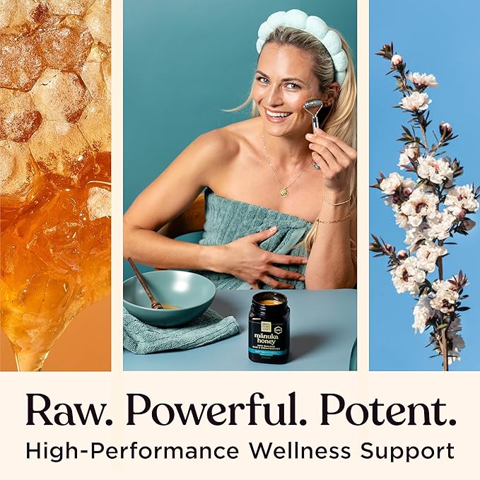 Manuka Honey UMF 20+ MGO 830+ 100% Pure New Zealand Raw Unfiltered Certified Award Winning Silky Smooth Taste &amp Texture 17.6 Oz