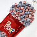 FirstChoiceCandy Milk Chocolate Foil Wrapped Balls (American Flag 2 Pound (Pack of 1))