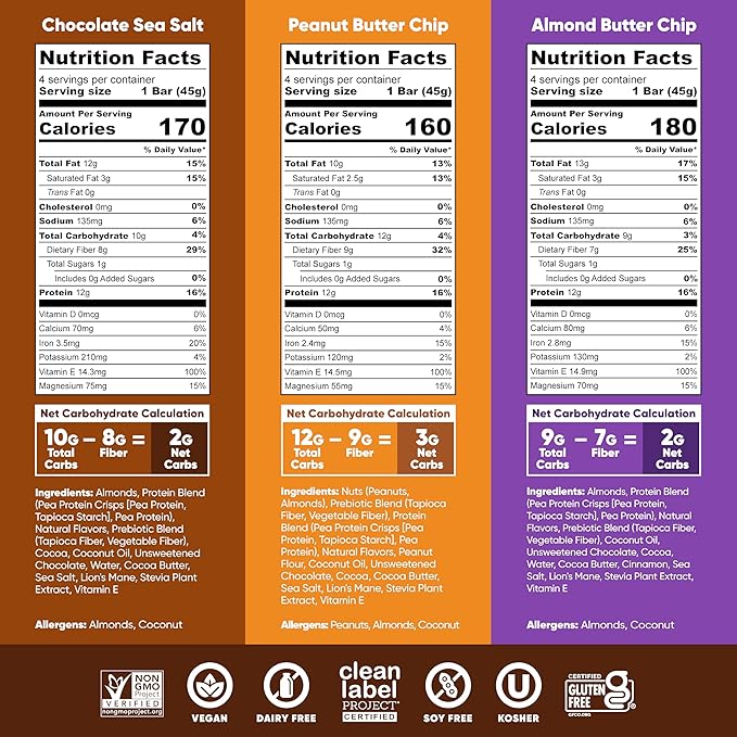 IQBAR Brain and Body Keto Protein Bars - 12 Count Chocolate Lovers Variety Low Carb Vegan Bars &amp IQMIX Sugar Free Electrolyte Powder Packets - 8 Count Sampler Pack Keto Electrolytes with Lions Ma