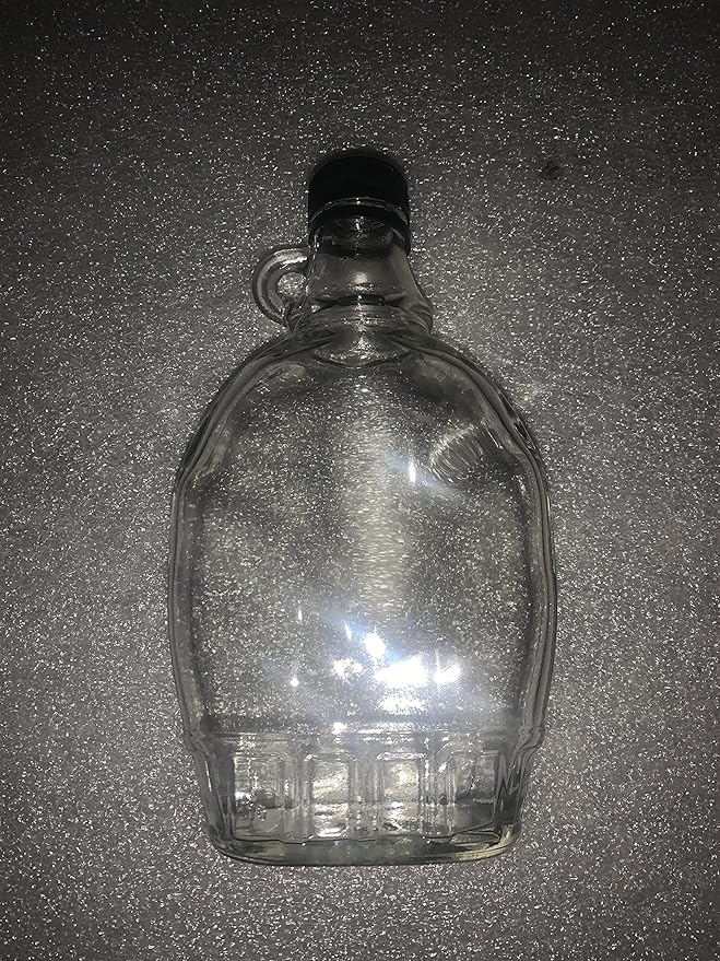 glass maple syrup bottles-12 pack with plastic caps (12 oz)