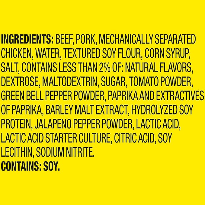 Slim Jim Smoked Meat Sticks Nacho Flavor High Protein Twin Pack 1.94 oz.