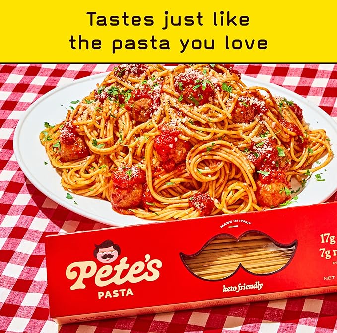 Low Carb Protein Pasta | Spaghetti Noodles with 17g Protein 7g Carbs | Healthy KetoPasta Made in Italy | 3-Pack 8oz - Pete’s Pasta