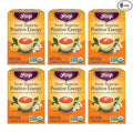 Yogi Sweet Tangerine Positive Energy Tea - 16 Tea Bags per Pack (6 Packs) - Organic Tangerine Energy Tea - Includes Black Tea Leaf Yerba Mate Leaf Ashwagandha Root &amp More