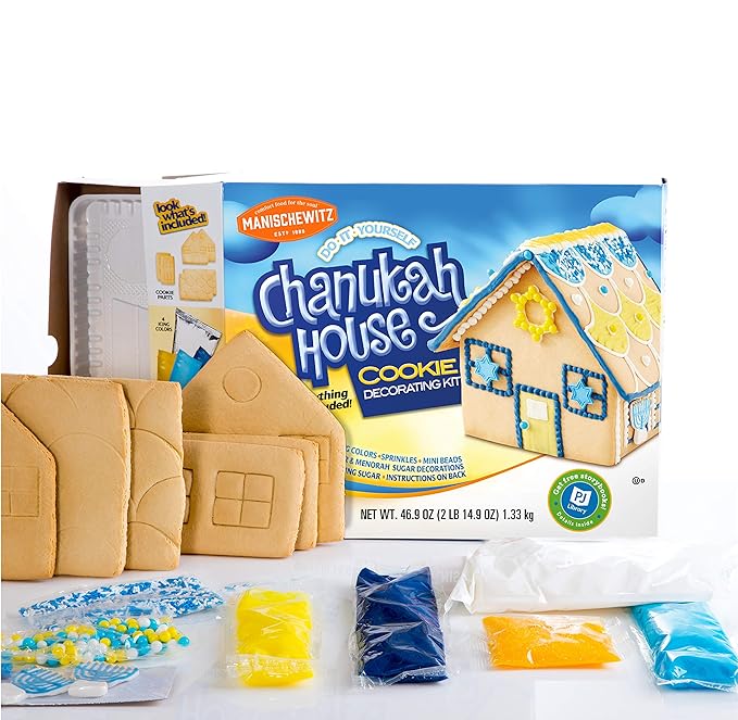 Manischewitz Chanukah DIY Baking Kits 2 Sets | Donut Mix | Chanukah House Decorating Kit | Hanukkah Family Fun Kits