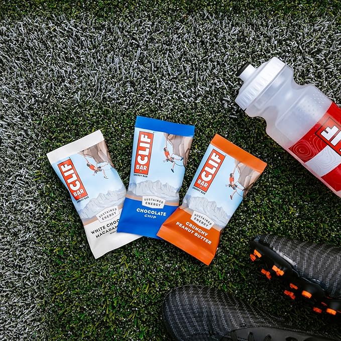 CLIF BAR - Crunchy Peanut Butter - Made with Organic Oats - Energy Bars - Non-GMO - Plant Based Protein Bars (12 Pack)