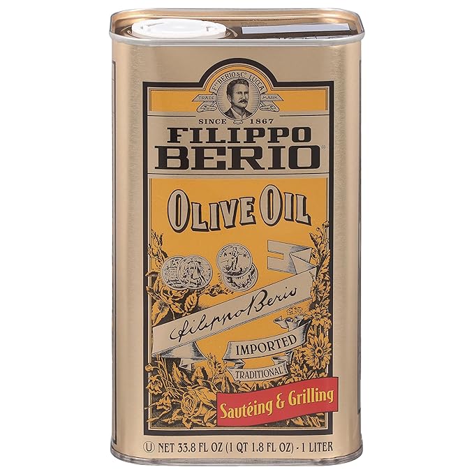 Filippo Berio Pure Olive Oil 1 Liter Tin (33.8 Ounce)