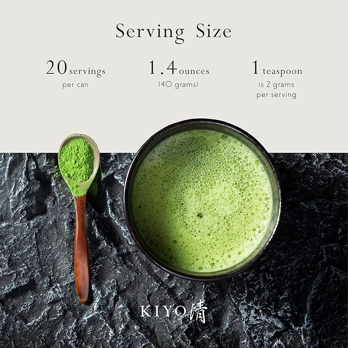 Kiyo Matcha Ritual Grade Wakyo Ceremonial Uji Matcha - Pure Japanese First Harvest Ceremonial Grade Matcha Green Tea Powder from Uji Japan (40g/1.41oz)