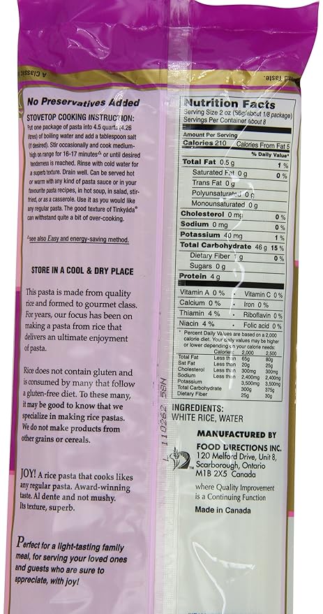 White Rice Pasta Spaghetti 16 Ounces (Case of 12)