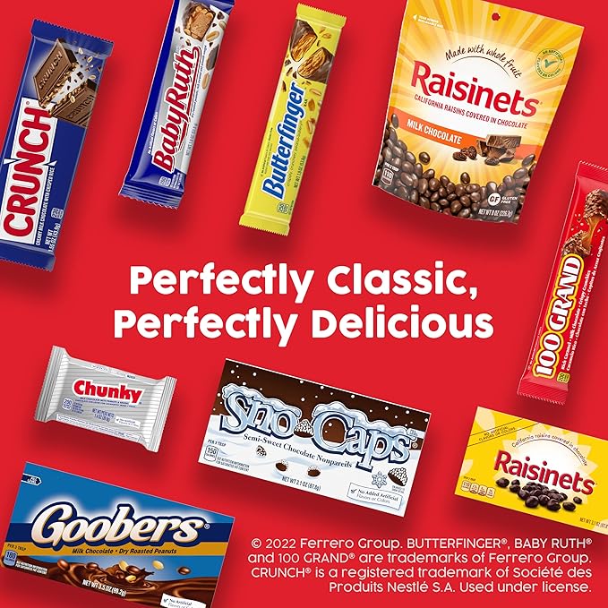 100 Grand Crispy Milk Chocolate with Caramel Full Size Individually Wrapped Candy Bars 1.5 oz each Bulk 18 Count Box