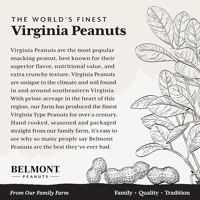 Belmont Peanuts Gourmet Lightly Sea-Salted Almonds 18 oz (1 Pack) – Only 3 Simple Ingredients No Preservatives – A Premium Salty Crunchy Hand Seasoned Nutty Snack