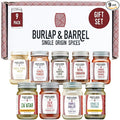 Burlap &amp Barrel 9-Pack Spice Gift Set – 9 Full-Size Jars of Favorite Spices for the Curious Cook – Includes Cinnamon Garlic Lime &amp More Seasonings - As Seen On Shark Tank