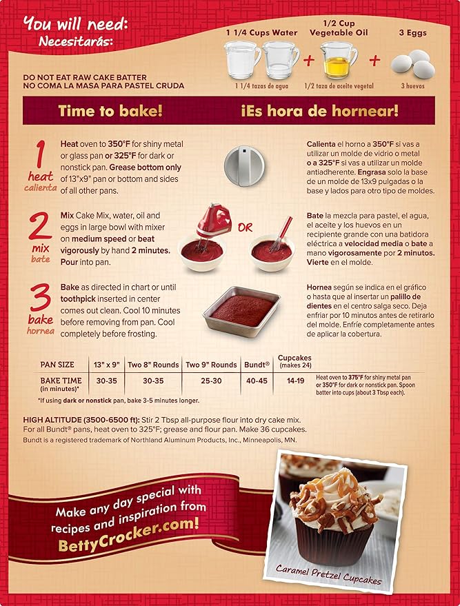 Betty Crocker Delights Super Moist Red Velvet Cake Mix 15.25 oz.