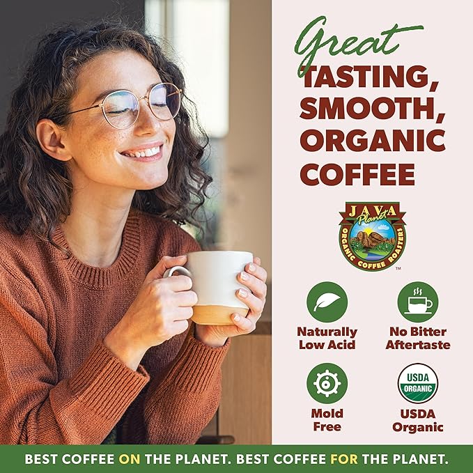 Low Acid Organic Coffee – Whole Bean Mold-Free &amp Stomach Friendly by Java Planet Guatemalan Single Origin Coffee Medium Roast Smooth Full Flavored 5LB Bag