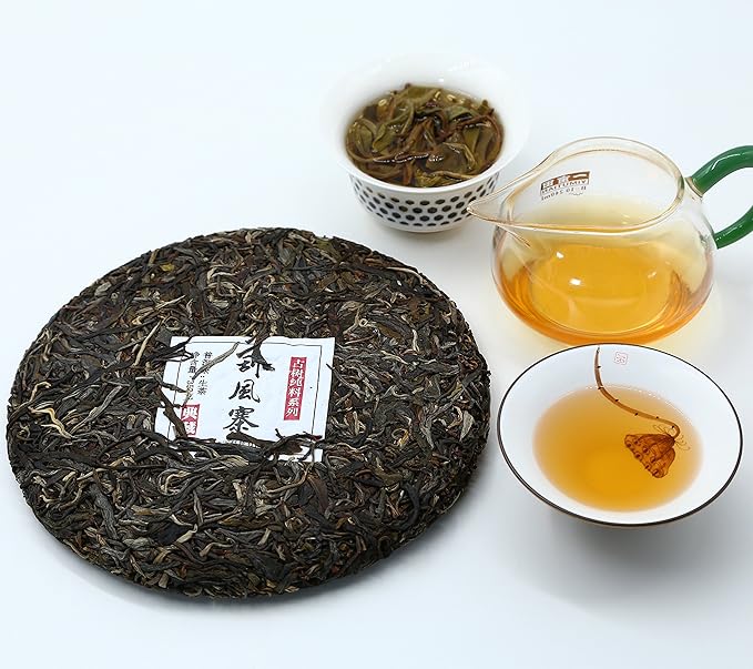 Yunnan Pu'er Tea 357 Grams Raw (Gua Feng Zhai) Raw PU'ER Aged Fermented Puerh Tea Chinese Sheng Black Tea for Daily Drink and Gift
