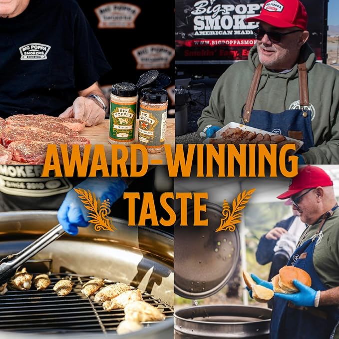 Big Poppa’s Spice &amp Sauce Celebration BBQ seasoning set – Sweet &amp Spicy Chili Seasoning Rub Kansas City BBQ Sauce &amp Outstanding Honey Garlic Seasoning – 3-Pack Flavor Bundle for Ribs Chi