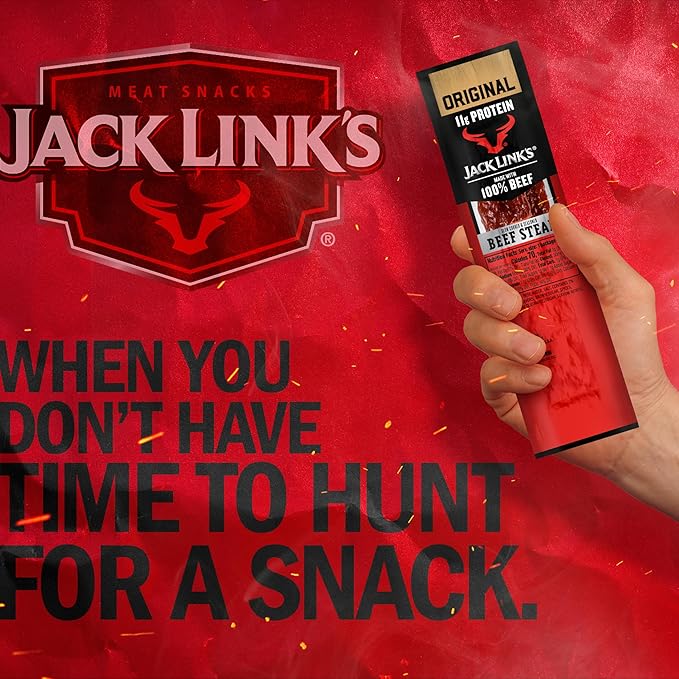 Jack Link’s Premium Cuts Beef Steak Original 1 oz. 12 Count – Great Protein Snack 11g of Protein and 1g of Carbs per Serving Premium Beef