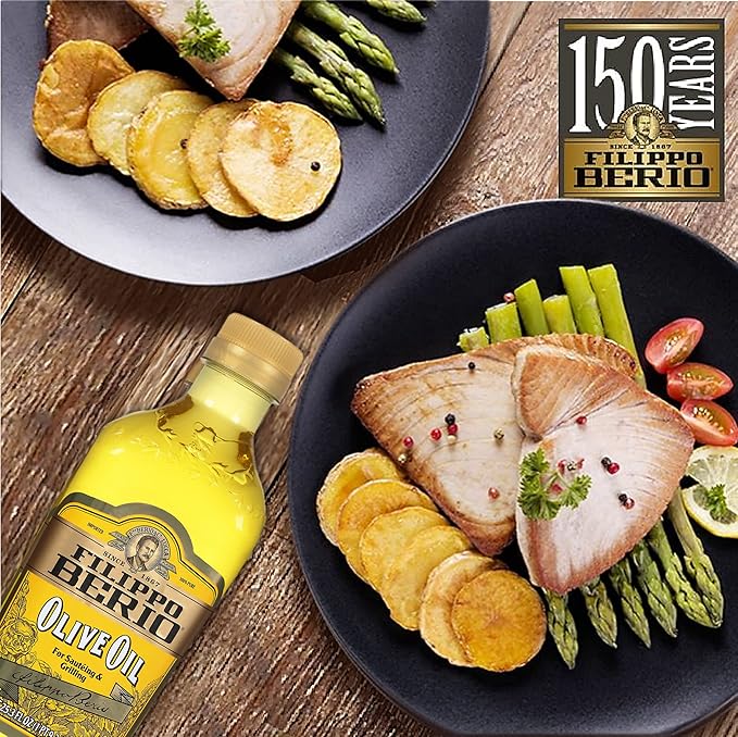 Filippo Berio Pure Olive Oil 25.3 Ounce rPET Bottle (Pack of 6)
