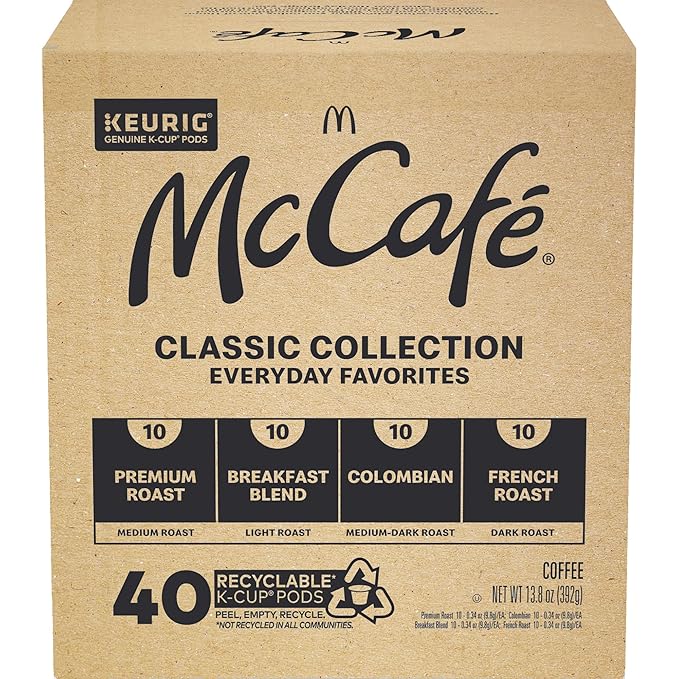 McCafe Classic Collection-Serve Coffee K-Cup PodsClassic Collection Variety Pack40 Count (Pack of 2)