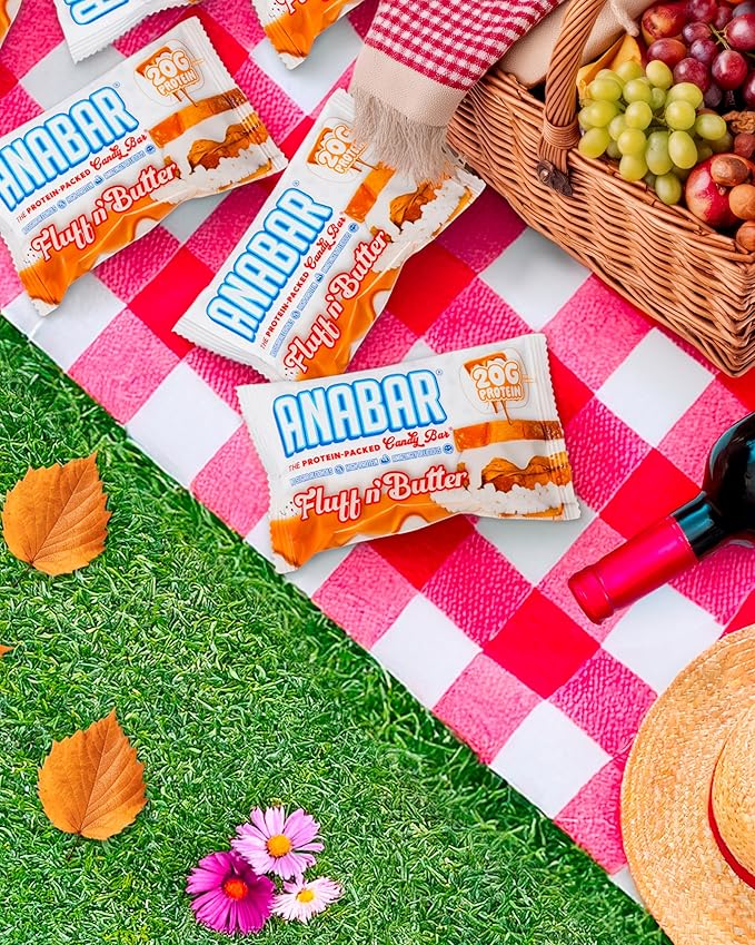 Anabar Protein Bar The Protein-Packed Candy Bar Amazing Tasting Protein Bar No Sugar Alcohols High Protein Amazingly Delicious 20 Grams of Protein (12 Bars Marshmallow Peanut Butter)