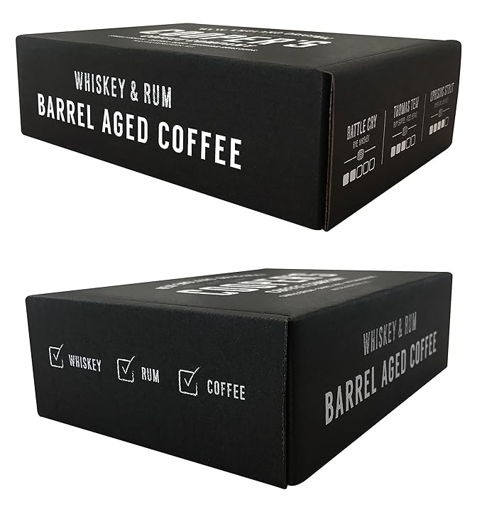 Wine Barrel Aged Coffee Gift Box Set Sampler Roasted Coffee Costa Rica Kenya &amp Rwanda Beans Aged In Cabernet Sauvignon Chardonnay &amp Pinot Noir Wine Barrels Medium Roast Whole Bean 4 oz