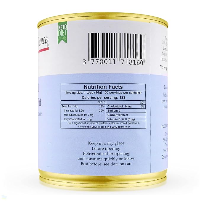 Straight from France Genuinely French All Natural Pure Goose Fat for Cooking from Southwest France Keto and Paleo Diet Friendly Can 695g 24.5 Oz (Pack of 2)