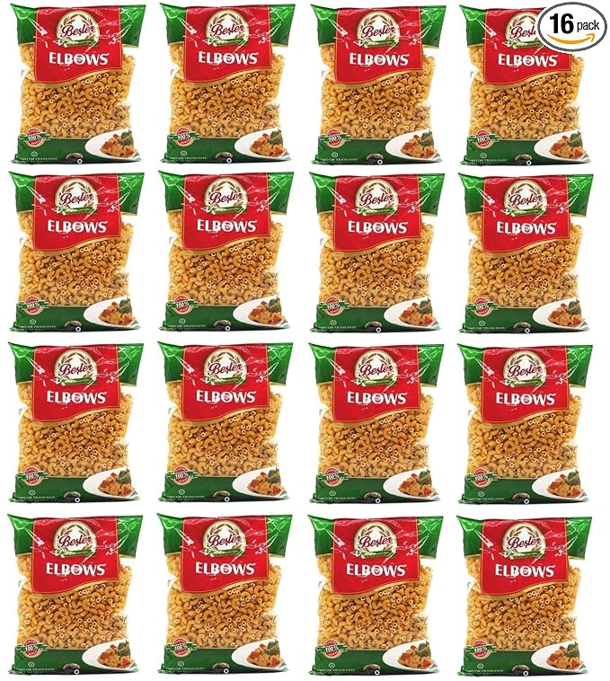 Elbows Pasta ByBesler 100% Durum Wheat 16 Oz Pack of 16