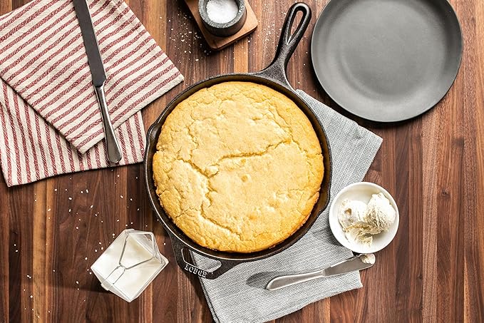 Lodge Cast Iron Skillet Cornbread - Pair with Cast Iron Skillet Wedge Pan Cornstick Pan or Muffin Pan Quality Ingredients (8 Pack) - True Southern