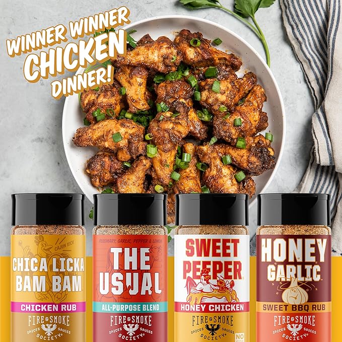 Fire &amp Smoke Society Motherload (18-Pack) Variety | BBQ Rubs and Seasonings Christmas Gifts for Men Grilling Accessories | Steak Seasoning Chicken Burgers Pulled Pork | Large Spices Set