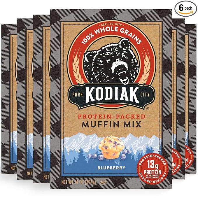 Kodiak Cakes Muffin Mix Blueberry 14 Ounce Pack of 6
