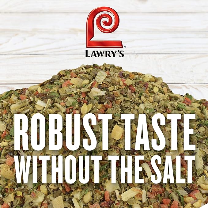 Lawry's Salt Free 17 Seasoning 10 oz (Pack of 6) - Six 10 Ounce Containers of 17 Seasoning Spice Blend Including Toasted Sesame Seeds Turmeric Basil and Red Bell Pepper for Seafood Poultry and Beef