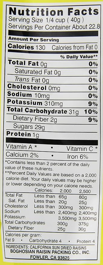 Boghosian Raisins 2 Pound Bag-California Sun Dried