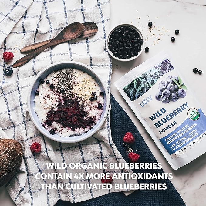 LOOV Bundle – 2 Items Organic Wild Blueberry Powder and Organic Wild Cranberry Powder