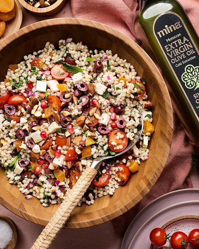 Mina Moroccan Olive Oil Extra Virgin 169 Fl Oz New Harvest Polyphenol Rich Olive Oil Single Origin Extra Virgin Olive Oil Cold Extraction Less than 0.2% Acidity 5 L