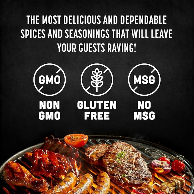 Spice Rack Co. BBQ Seasonings And Rubs - Smoking &amp Grilling Spices and Seasonings Sets Grilling Accessories &amp Smoker Accessories Unique Fathers Day Gift For Dad Gifts For Father's Day (5 Pa