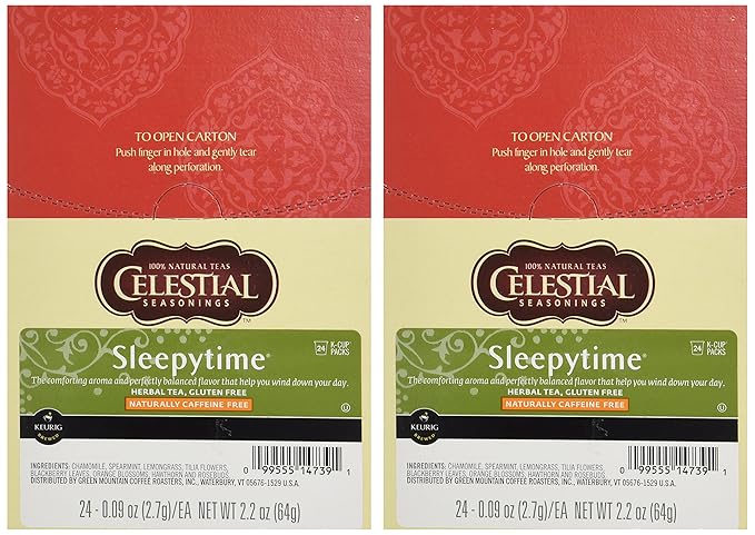 Celestial Seasonings Sleepytime Herbal Tea K Cup 48 Count Case for Keurig Brewers