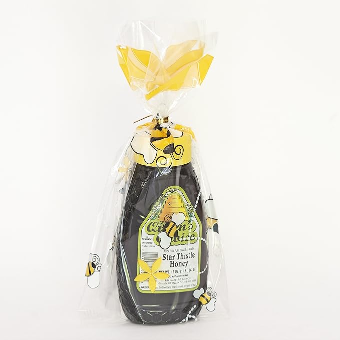 California Raw Star Thistle Honey 16 Oz. 1LB 453g Pure Natural Grade A Gift Wrapped