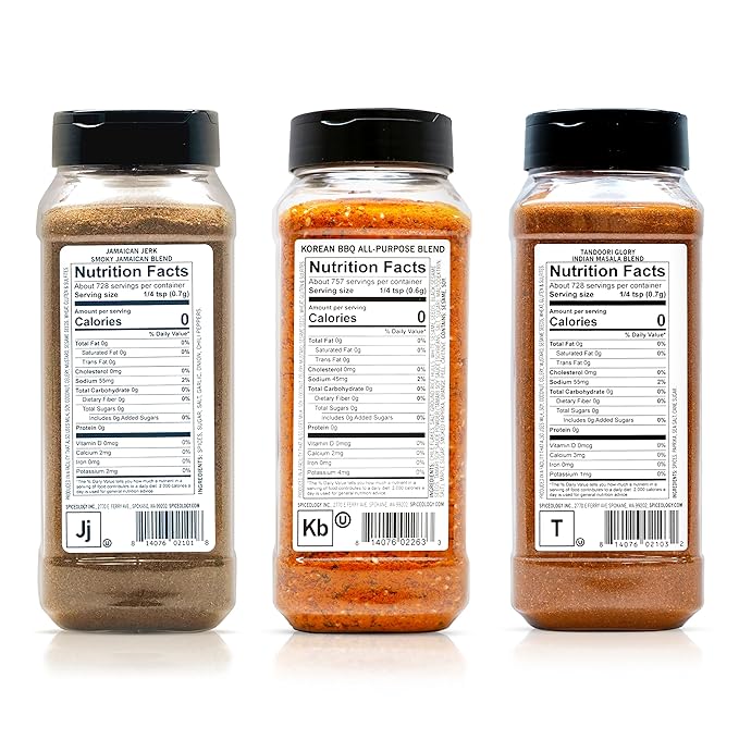 Spiceology – Global Flavors Bundle – Jamaican Jerk Korean BBQ &amp Tandoori Glory Seasonings – Bold &amp Fresh Spices for Chicken Steak Tofu &amp Vegetables – BBQ Stir Fry Ramen &amp Indian M