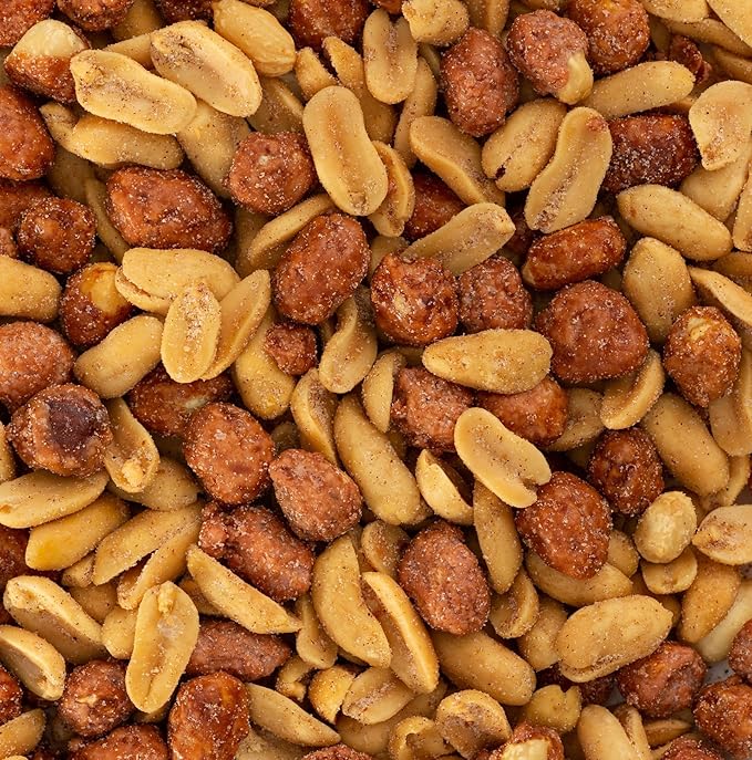 Belmont Peanuts Gourmet Maple Bourbon Butter Toffee Mixer with Maple Bourbon-Spiced Sea Salt and Butter Toffee Virginia Peanuts 18 oz (1 Pack) – Simple Ingredients No Preservatives Hand Seasoned