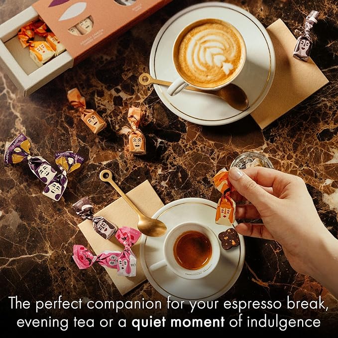 TartufLanghe Trifulot Cappuccino Milk Chocolate Truffles with Coffee - Individually Wrapped Gourmet Italian Truffle Candy Fancy Chocolate Gift Set in a Bag From Italy- 6.34 OZ